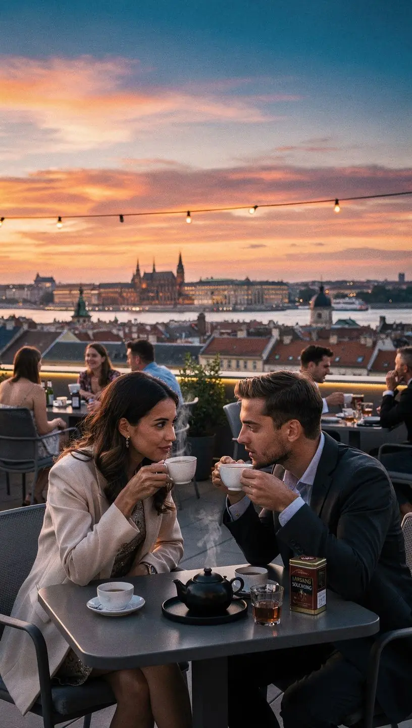 Kínai hagyományos teázó, ahol a Lapsang Souchong teát készítik.