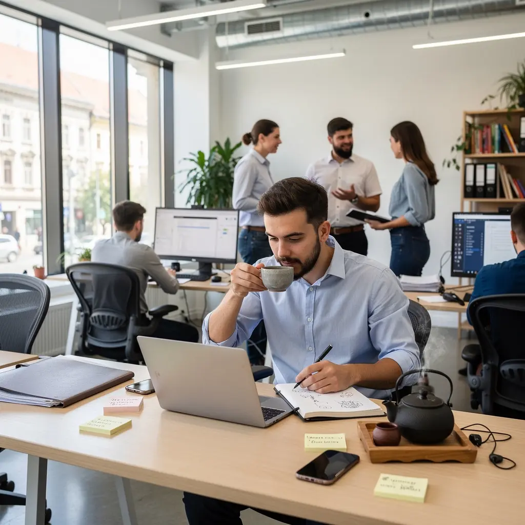 Teázás pillanata, ahol a Lapsang Souchong tea élvezetéhez készülnek.