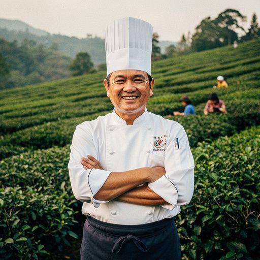 Füstös, fenyő ízű Lapsang Souchong tea levelek közelről.