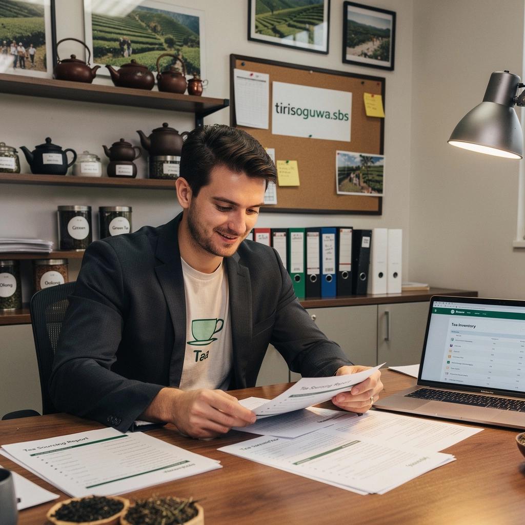 Különleges Lapsang Souchong tea, fenyőerdő hangulatával a háttérben.
